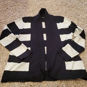 Striped Open Cardigan